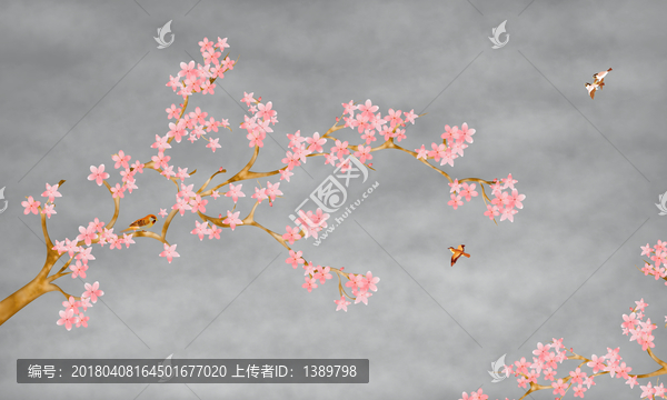 手繪花鳥,工筆花鳥,梅花