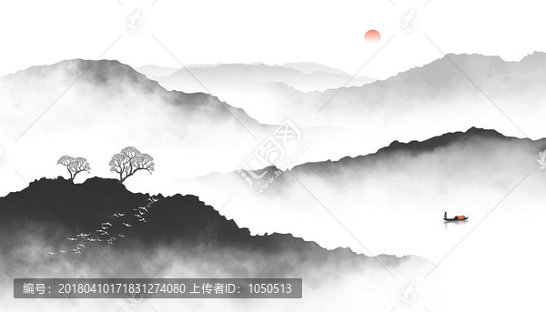 山水水墨畫(huà)