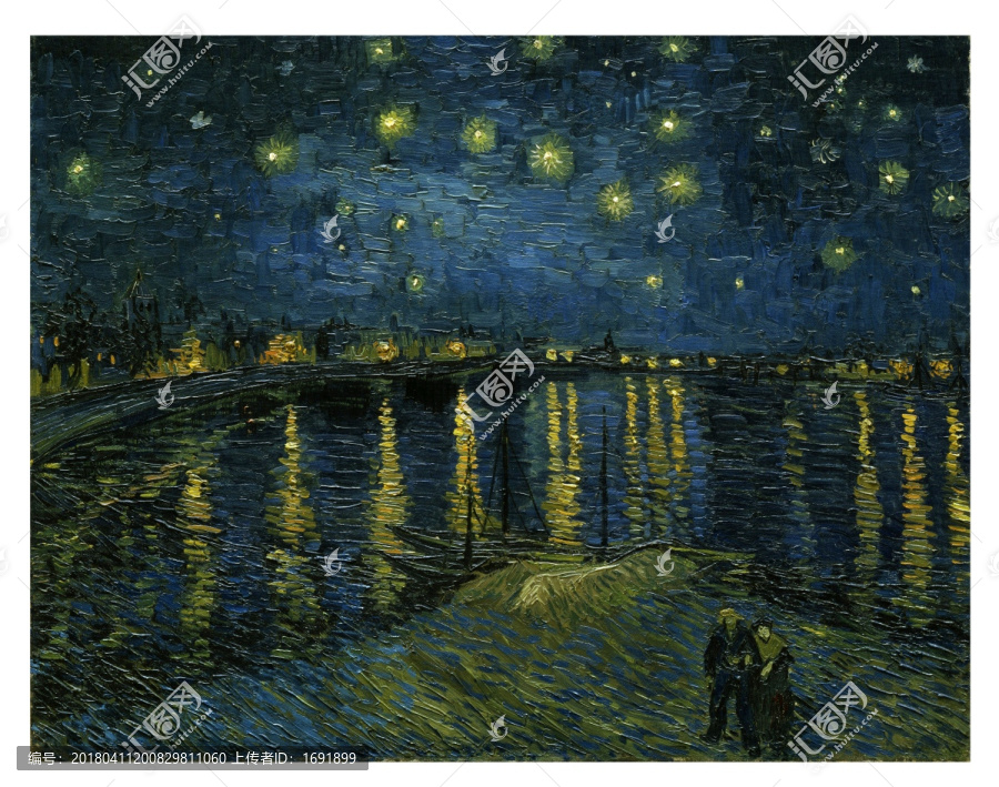 梵高,羅納河上的星夜