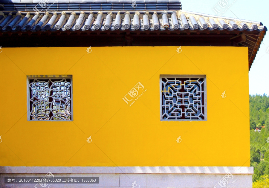寺庙围墙,黄色围墙