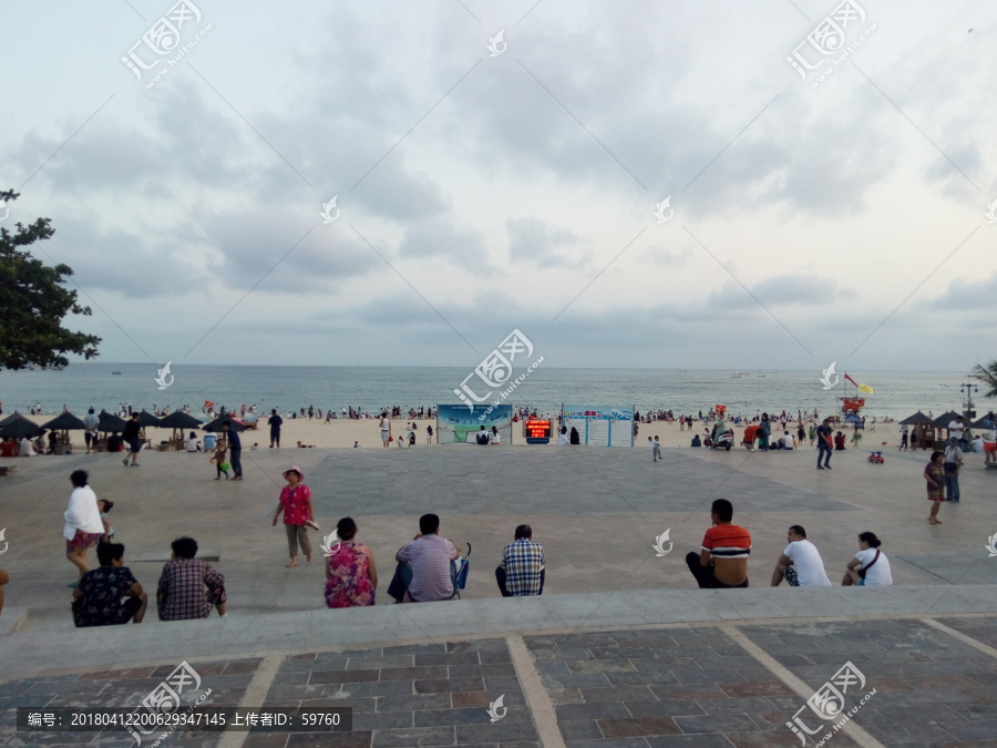 大东海广场暮色风景