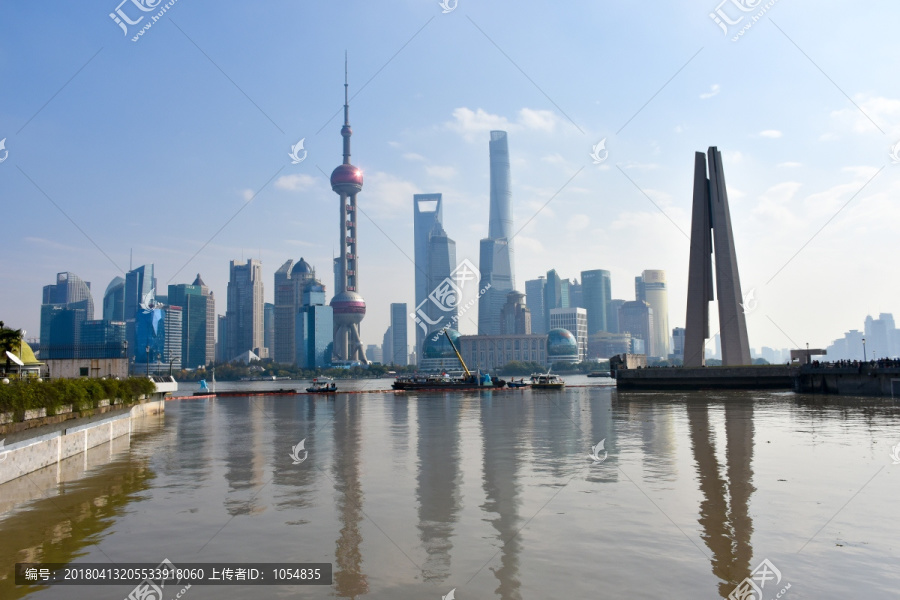 上海浦东建筑,苏州河风景