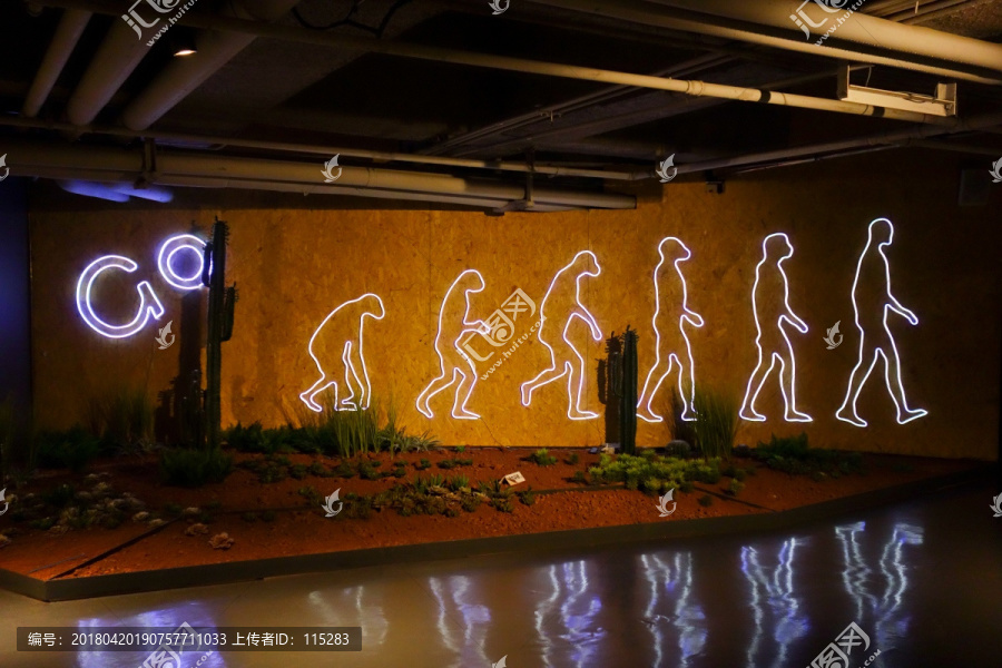 装饰灯,人类进化图