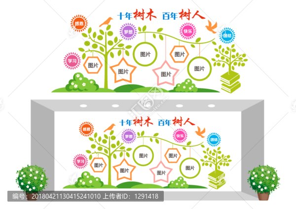 学校照片文化墙