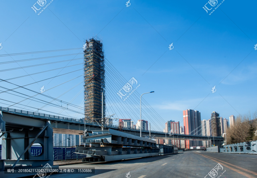 高架桥建设,工地