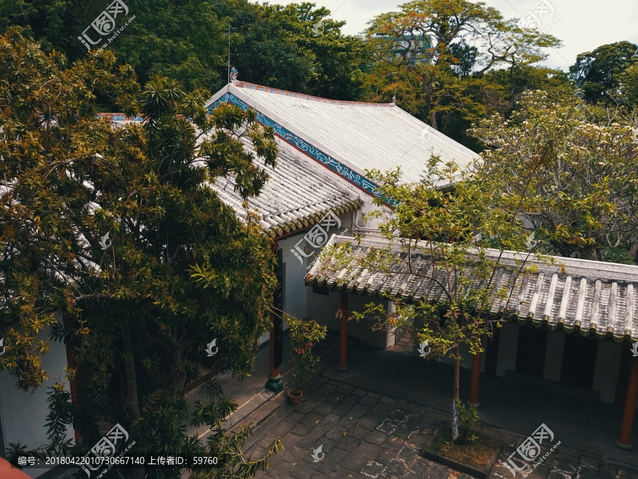 古典建筑风景,海口五公祠