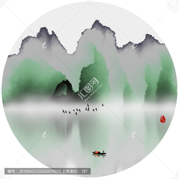 水墨裝飾畫(huà)