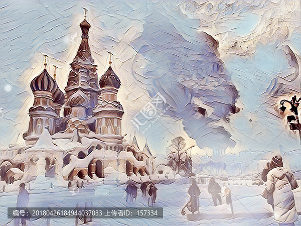 俄罗斯莫斯科旅游装饰画