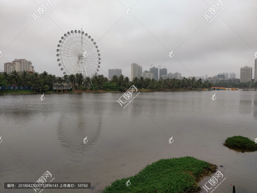 湖畔风景,湛江海滨公园