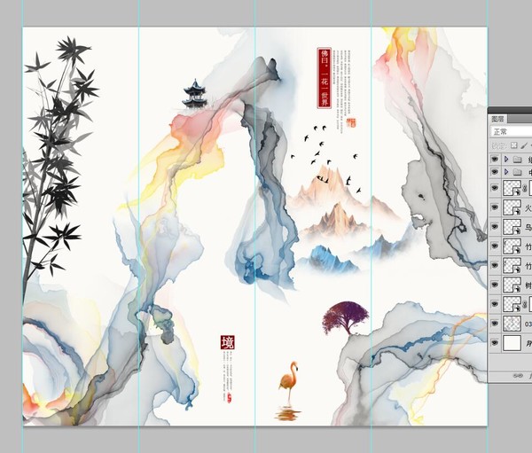 墨染禪境,新中式山水畫