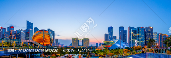 杭州夜景,杭州钱江新城夜景