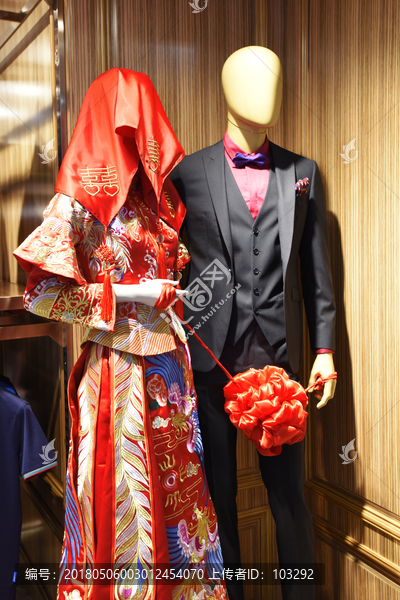 中式新娘新郎礼服