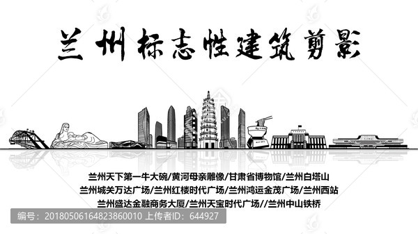 蘭州地標(biāo),蘭州標(biāo)志性建筑剪影
