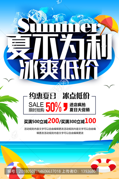 夏日旅游海報