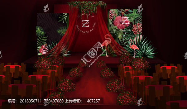 紅色舞臺效果圖