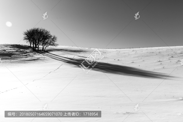 乌兰布统坝上草原冬季冰雪风光