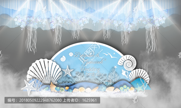 海洋風主題婚禮,藍色系婚禮