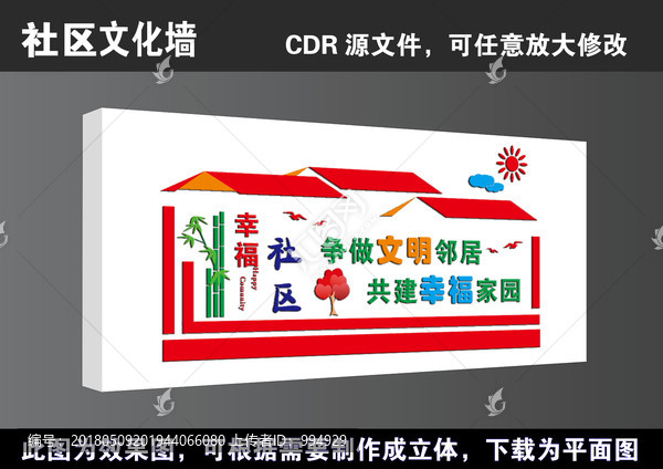 建設(shè)幸福城市文明和諧社區(qū)展板