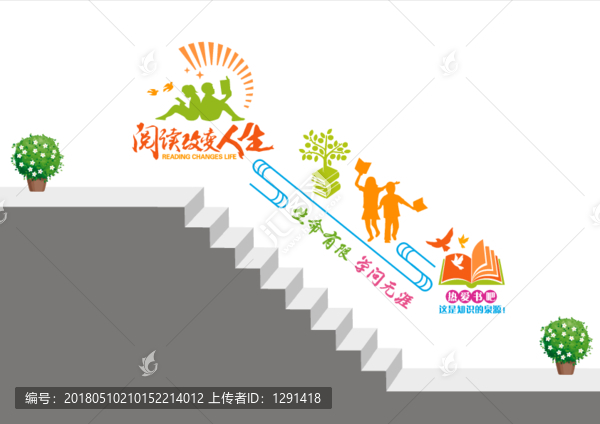 圖書館樓道文化墻