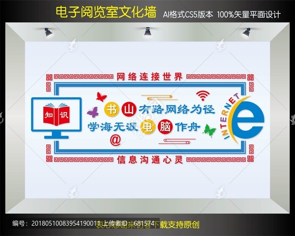 電子閱覽室文化墻