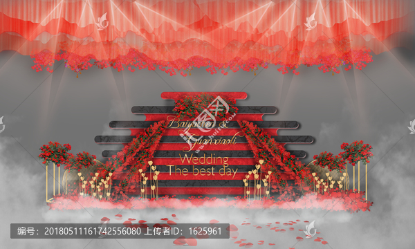 大理石婚禮,紅黑色婚禮,婚禮