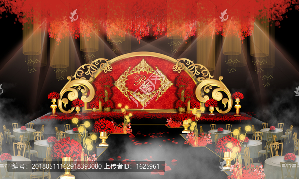 紅金色婚禮,歐式婚禮,泡雕婚禮