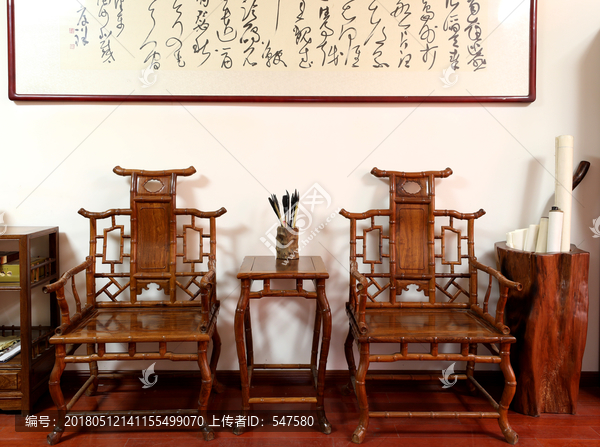 竹节椅,红木家具