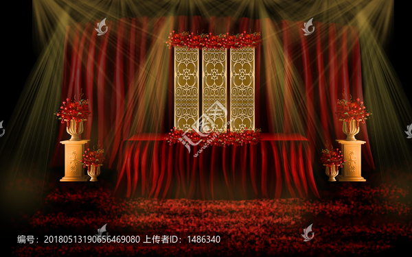 紅金色簽到區(qū)
