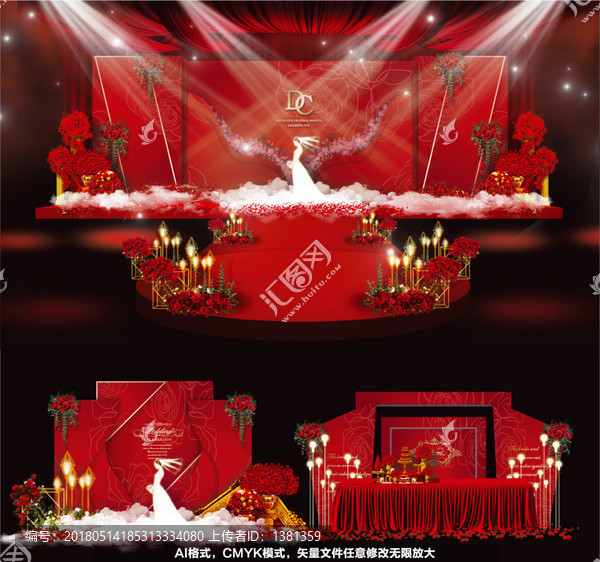 婚礼设计,主题婚礼,红色婚礼