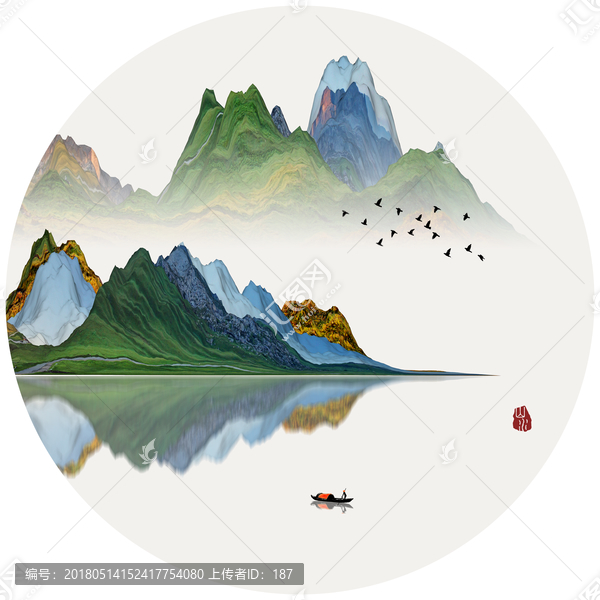 山水畫,意境山水裝飾畫