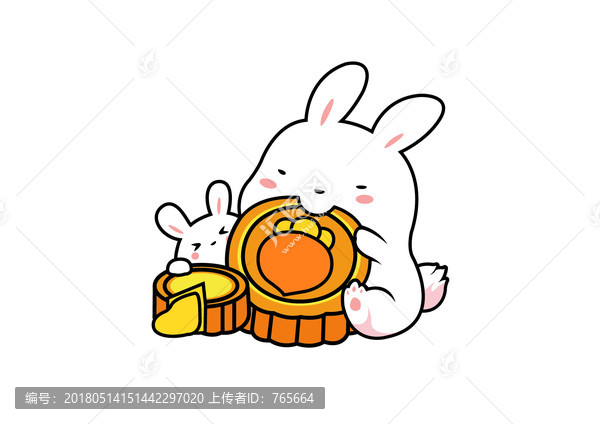 兔子吃月饼