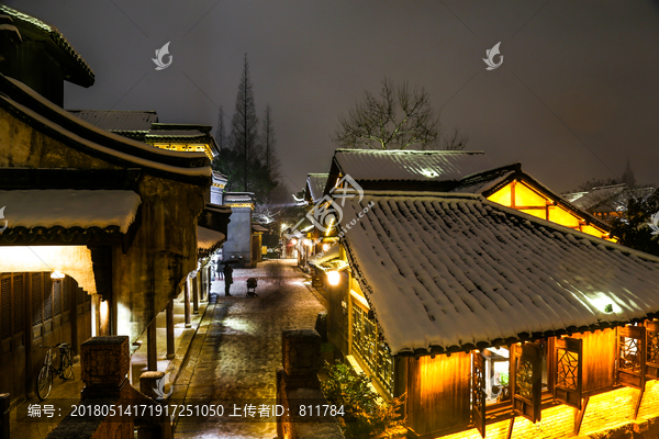 冬季下雪乌镇