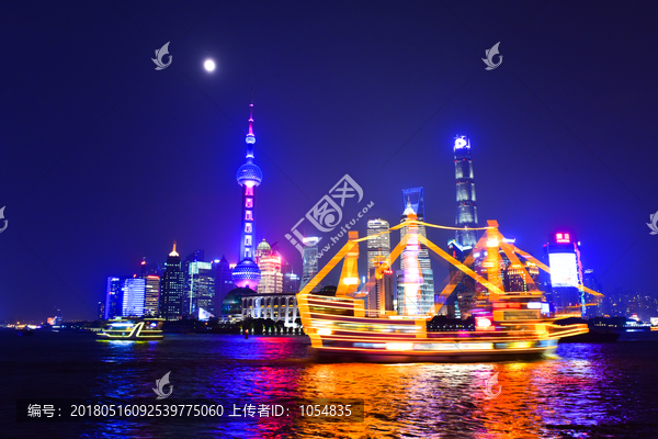 上海夜景,黄浦江夜景,浦东