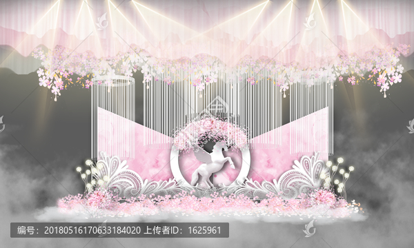粉色婚禮,蕾絲婚禮,飛馬主題