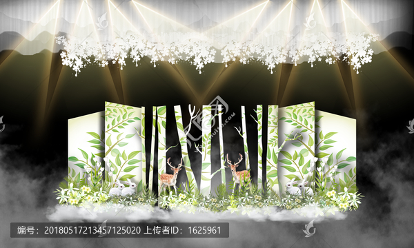 白綠色婚禮,白色小清新婚禮