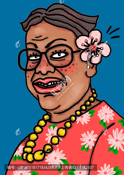 搞怪搞怪戴花胖男人