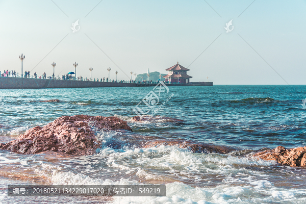 礁石,海浪,青岛