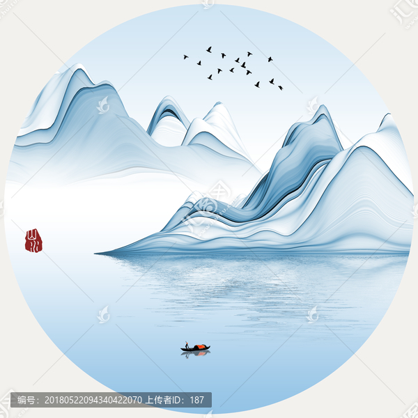 抽象意境山水畫