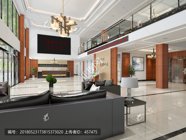 公司企業(yè)政府大廳設(shè)計(jì)效果圖