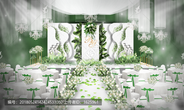 白綠色婚禮,大理石婚禮,婚禮