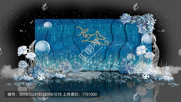 海洋風(fēng)婚禮迎賓區(qū)效果圖