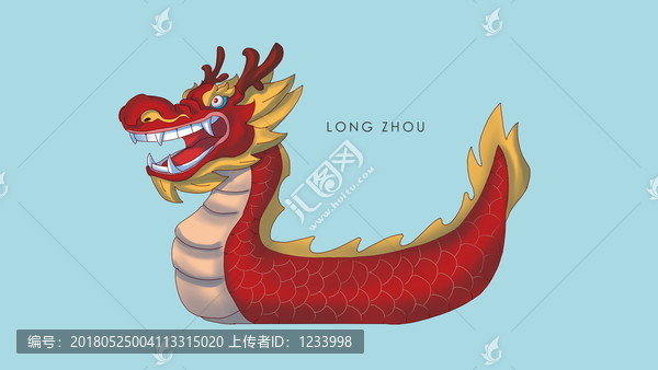 手繪龍舟素材,分層