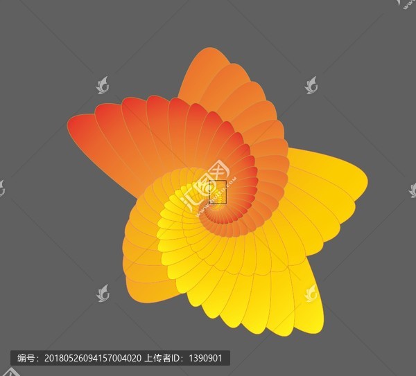 矢量多邊形花朵