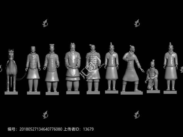 中國(guó)精細(xì)兵馬俑一組