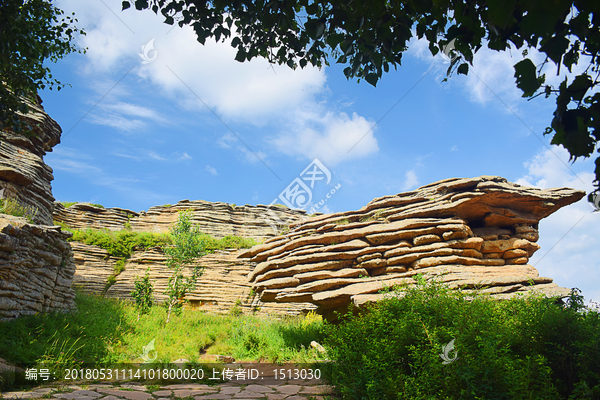 内蒙古的石头山风景