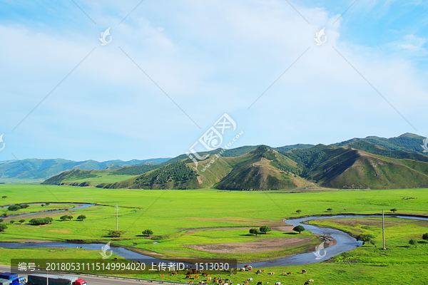 内蒙古上的大山风景