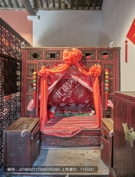 明清婚床,高清大圖