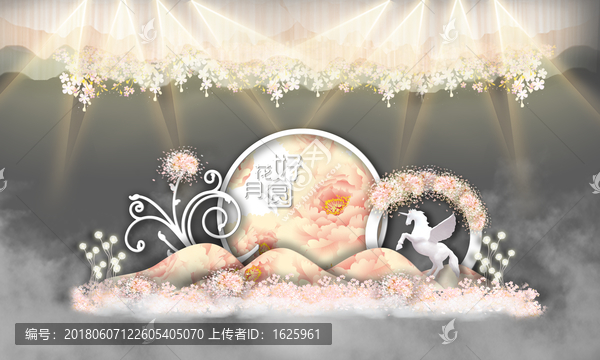 香檳色婚禮,浪漫婚禮,花好月圓