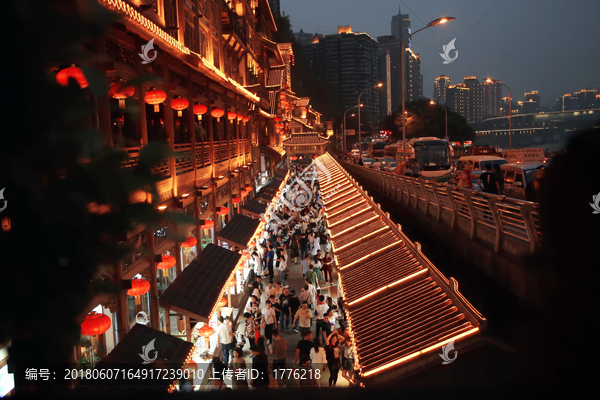 洪崖洞风景区,重庆洪崖洞夜景