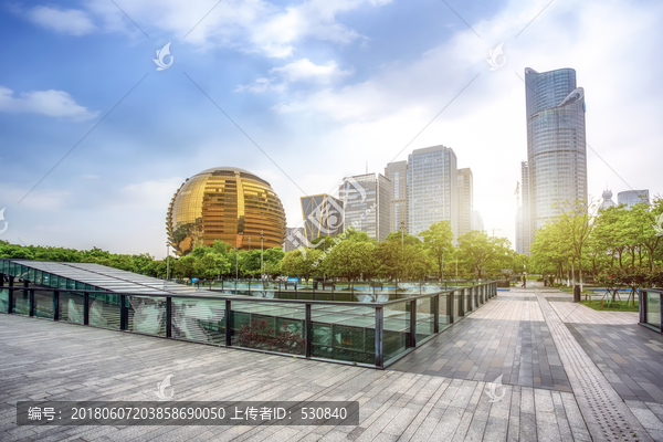 杭州钱江新城城市广场和摩天大楼